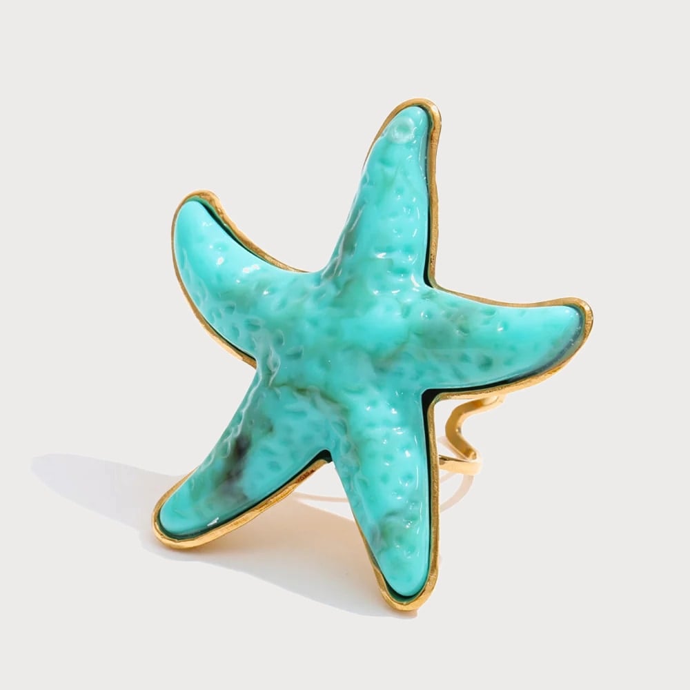 Bague ajustable en acier inoxydable — coloris Bleu | Bloom × Blaze