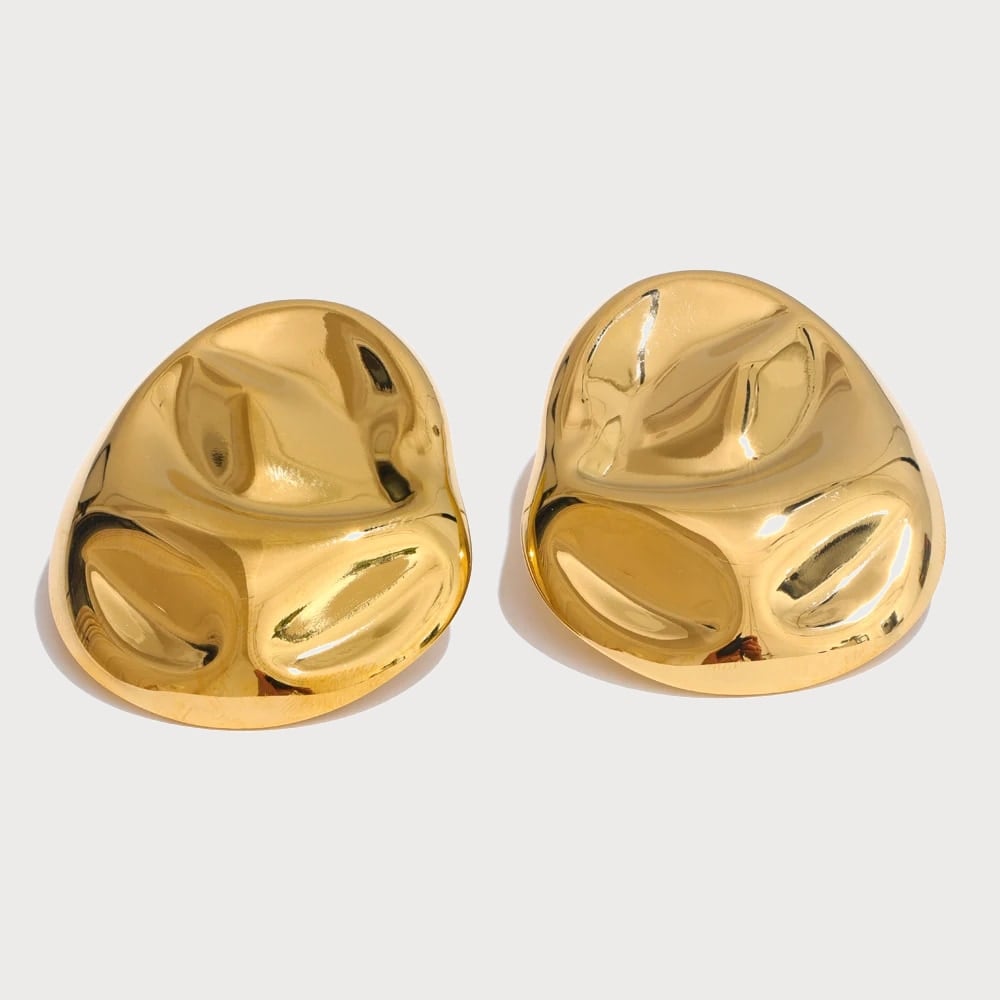 Boucles d'oreilles géométriques en acier inoxydable — coloris Doré | Bloom × Blaze