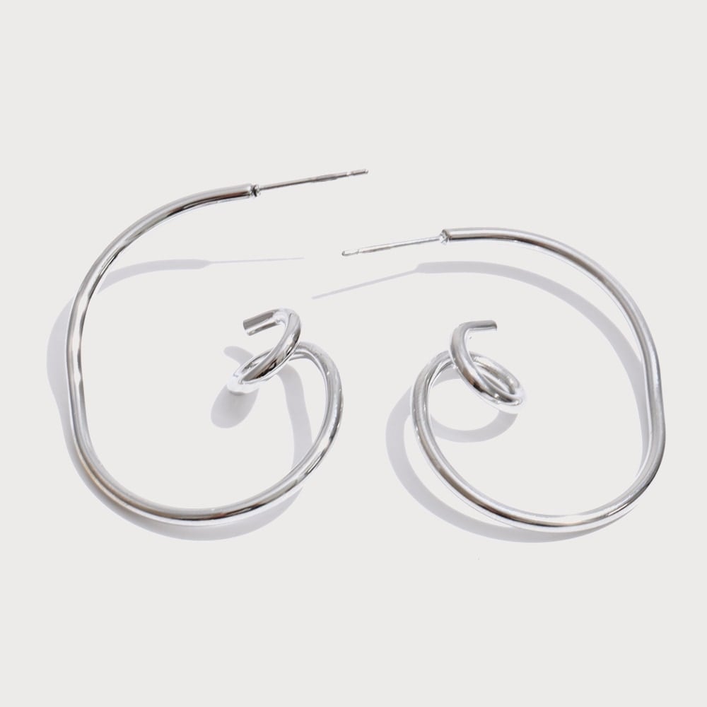 Boucles d'oreilles spirale en acier inoxydable | Bloom × Blaze