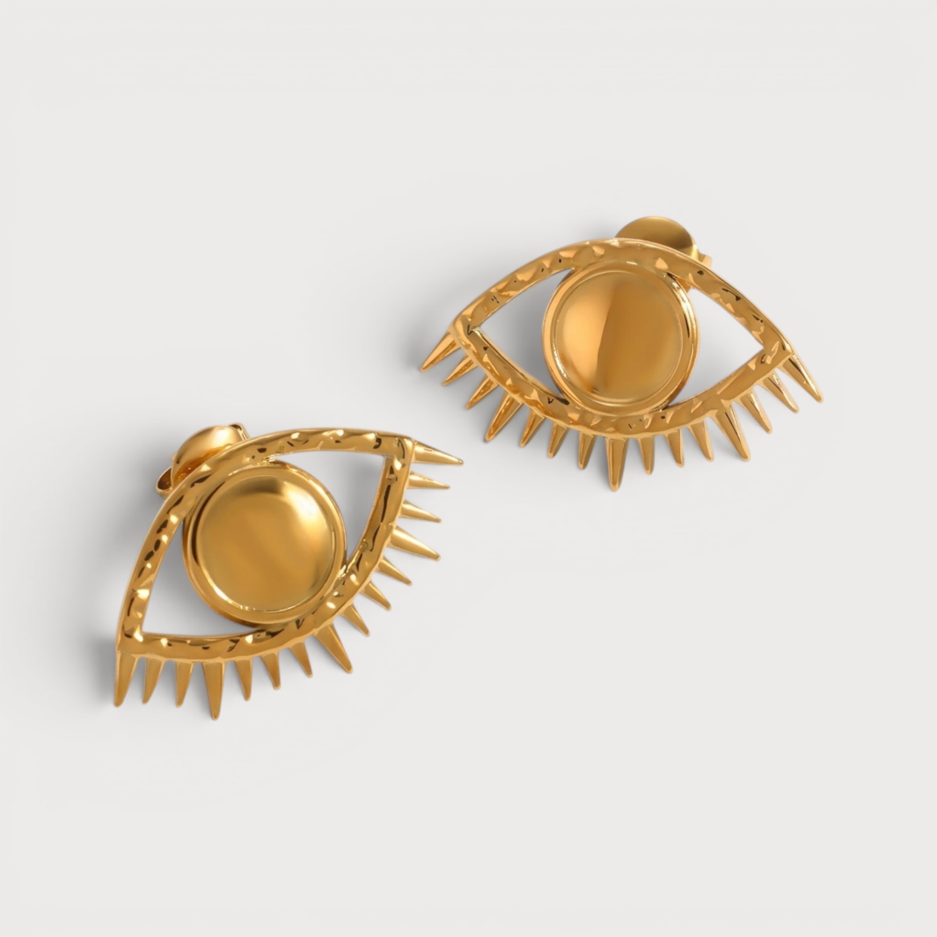 Boucles d'oreilles célestes en acier inoxydable doré | Bloom × Blaze