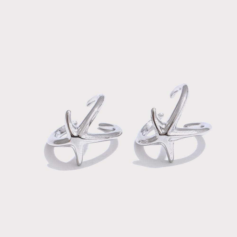 Ear cuff étoile de mer à clipser en acier inoxydable | Bloom × Blaze