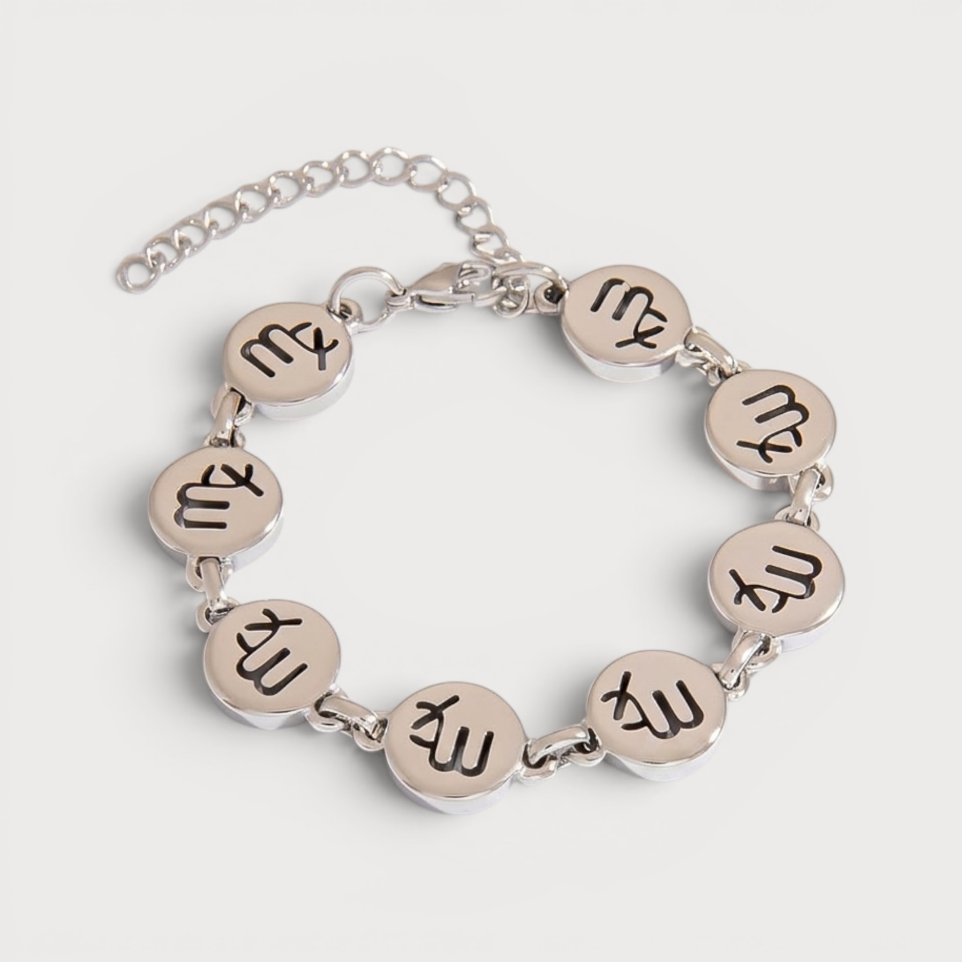 Bracelet signe astrologique Vierge en acier inoxydable argenté | Bloom × Blaze